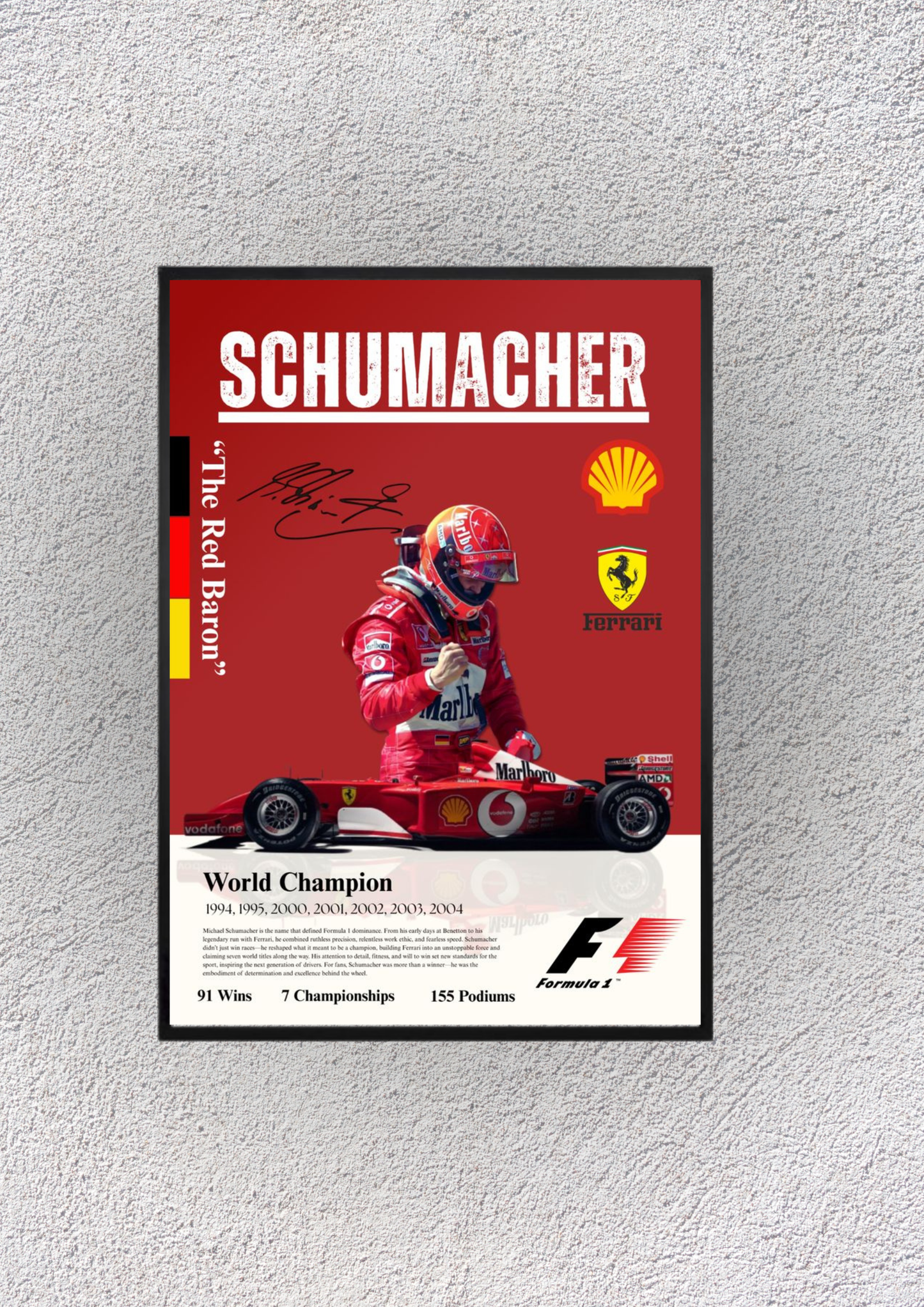 Formula 1 SCHUMACHER Wall Vision - Magnora