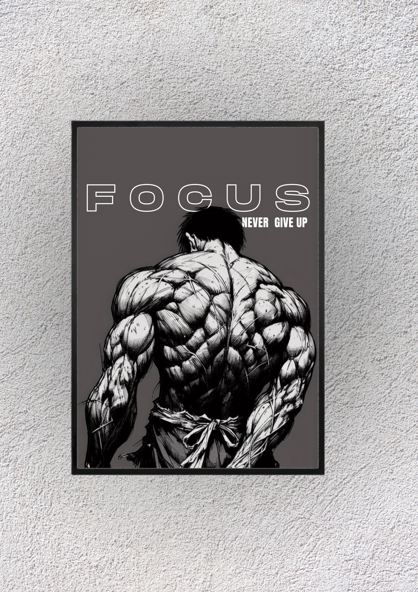 bodybuilding Focus Never give up Wall Vision - Magnora