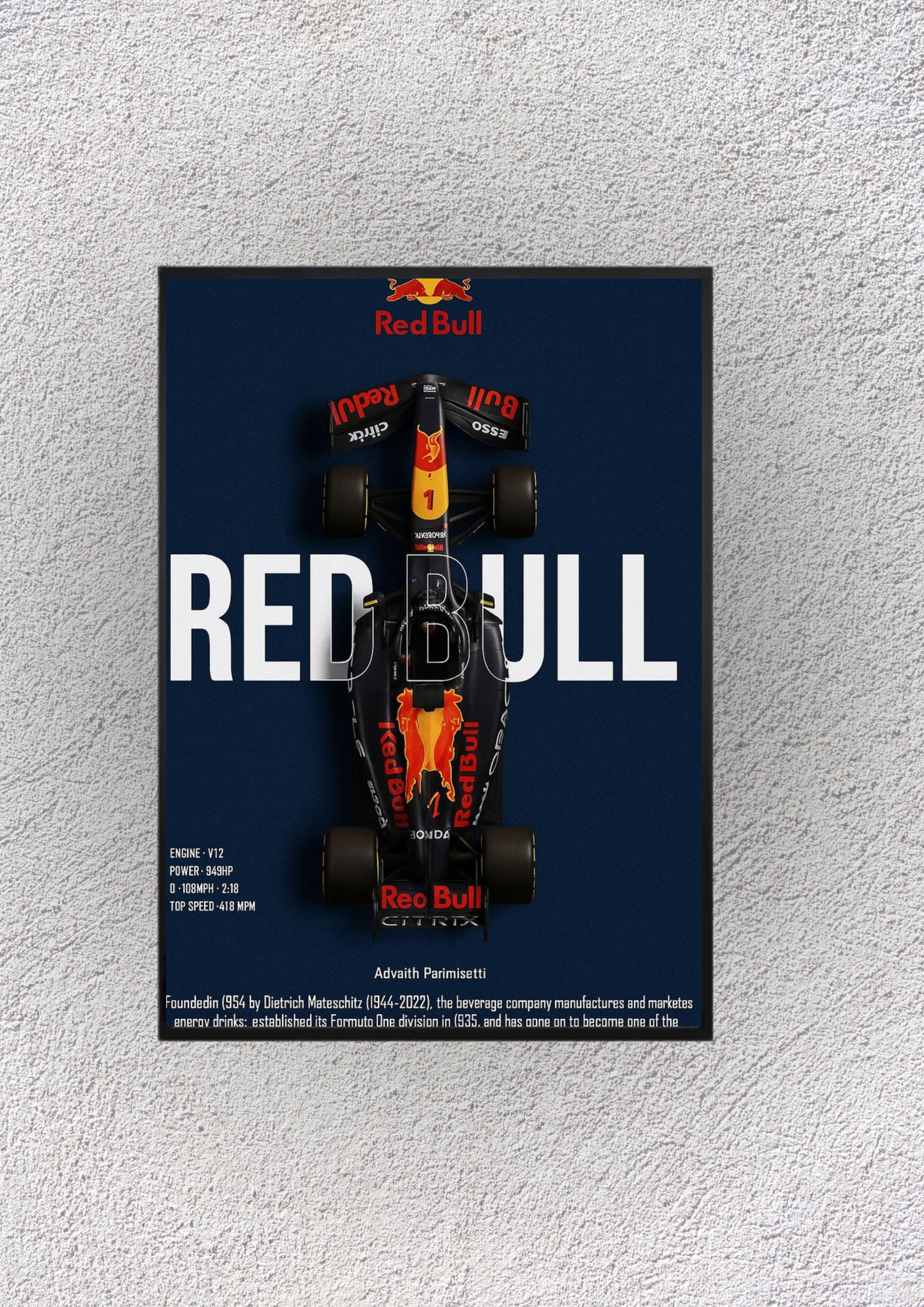 Formula 1 Red Bull Wall Vision - Magnora