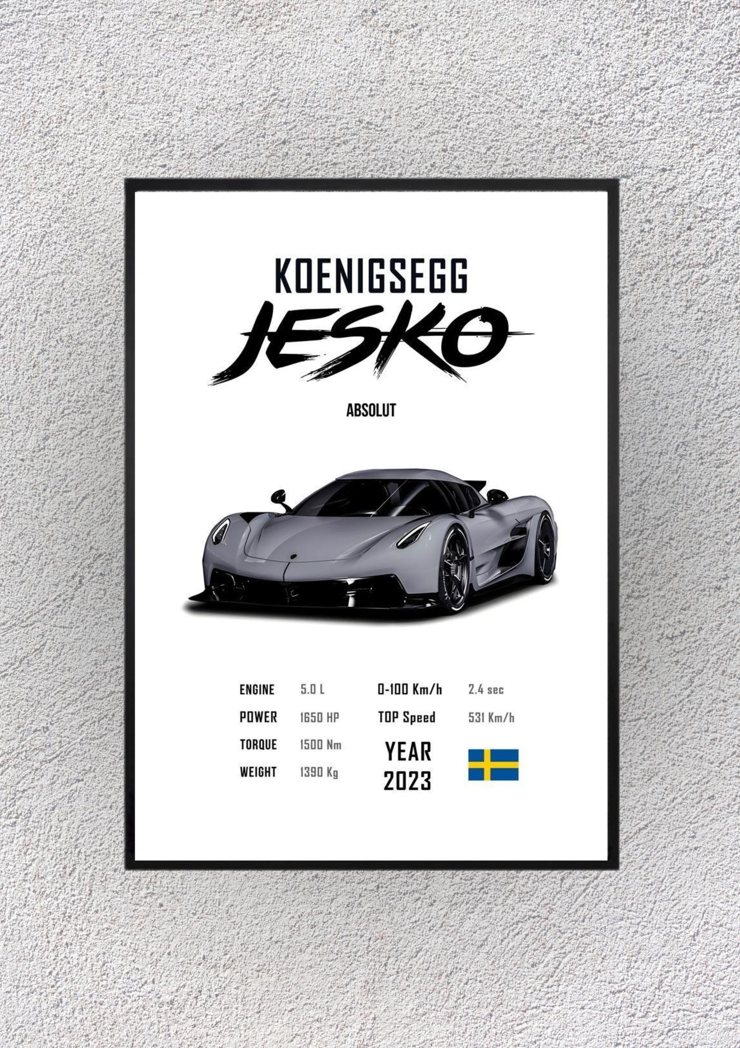 Koenigsegg Jesko Wall Vision - Magnora