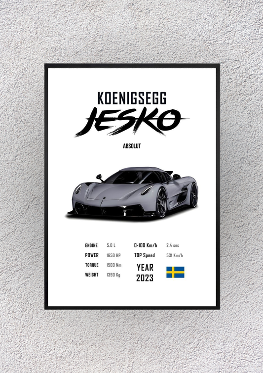 Koenigsegg Jesko Wall Vision - Magnora
