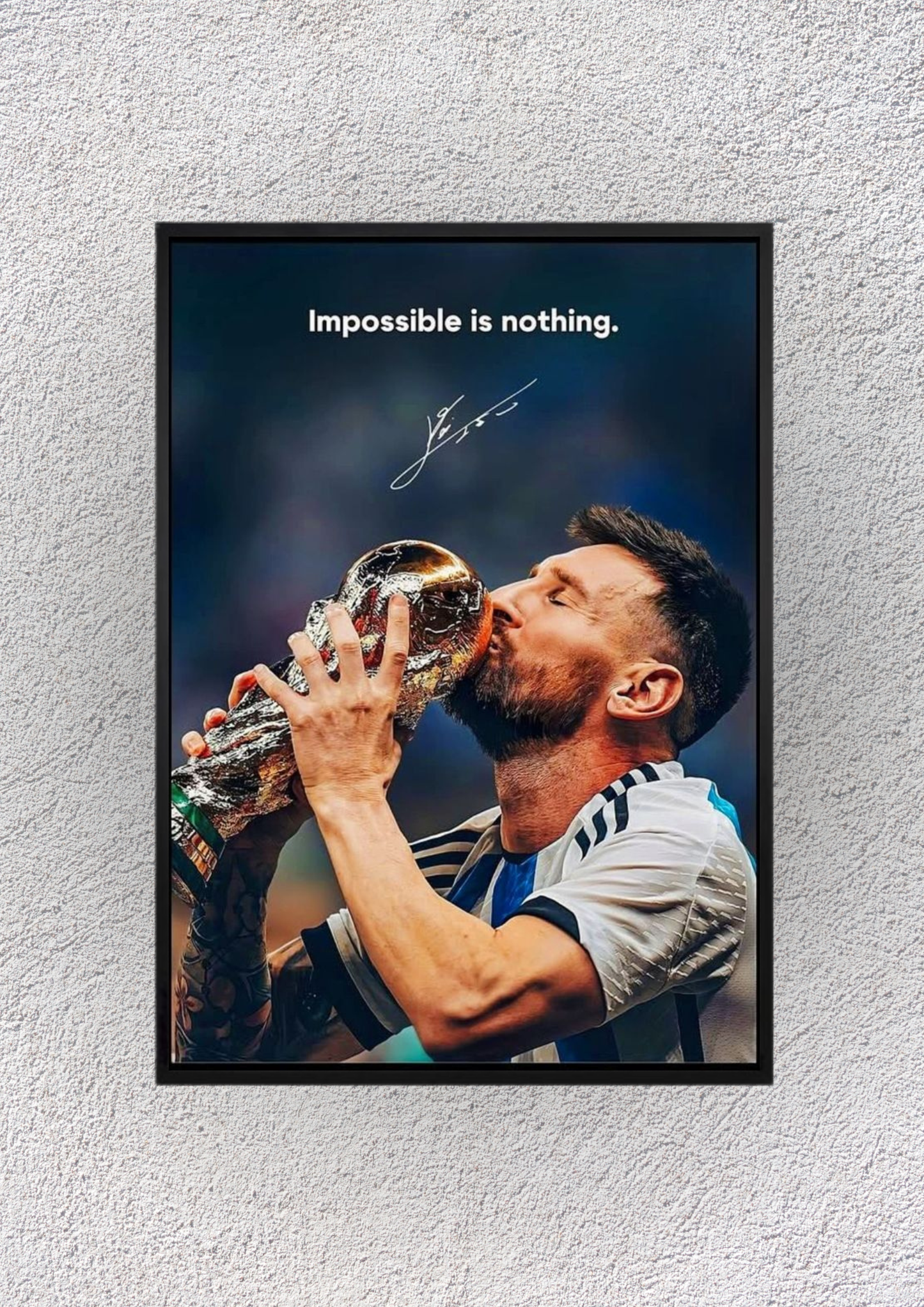 Lionel Messii With World Cup Wall Vision - Magnora