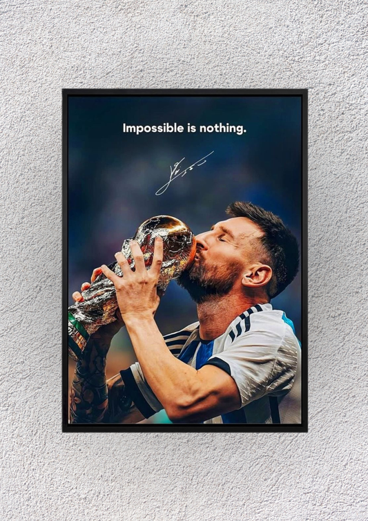 Lionel Messii With World Cup Wall Vision - Magnora